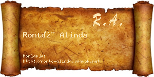 Rontó Alinda névjegykártya